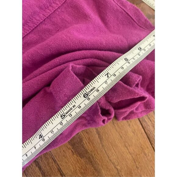 Soft surroundings pink linen blend shorts size m - Picture 4 of 9